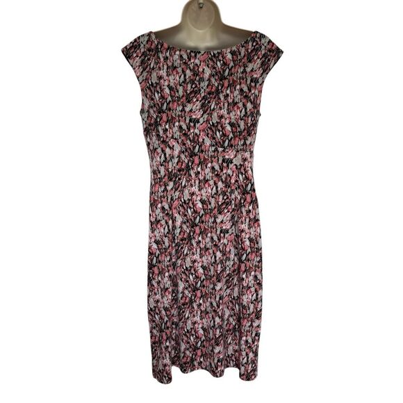 Connected Apparel Sleeveless Ruched Stretch Dress Sz 8 - Picture 6 of 12